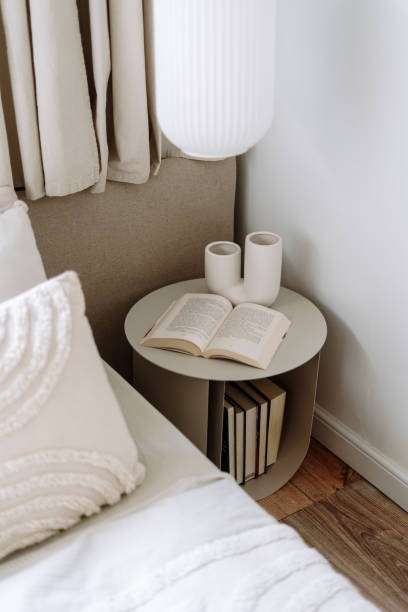 Candlesticks and woven lamp shades