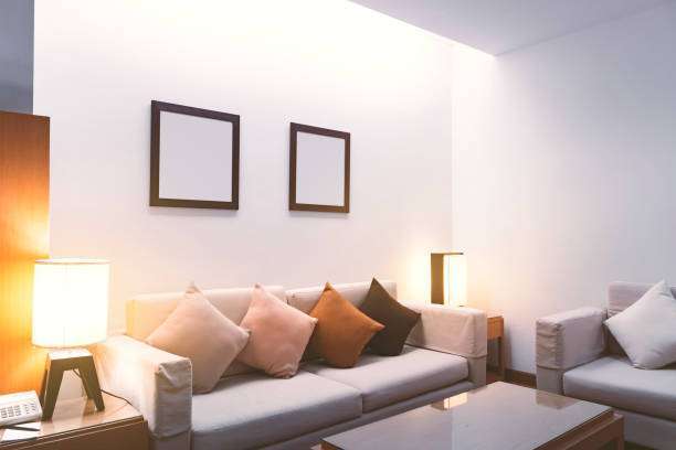 Candlesticks and woven lamp shades