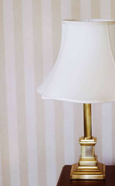 Candlesticks and woven lamp shades