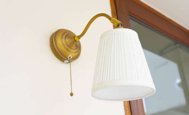 Candlesticks and woven lamp shades