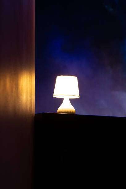 Candlesticks and woven lamp shades