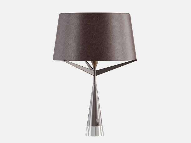Brown leather table lamp shades